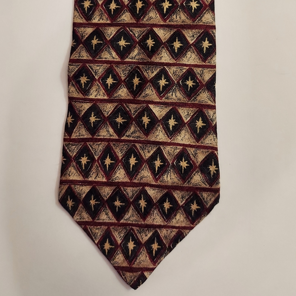 Vintage Bugatti Italian silk tie - made in the USA